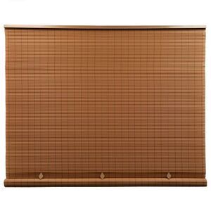 Lewis Hyman Cordless 1/4 Inch Oval PVC Shade, Woodgrain, 60 Inches x 72 Inches